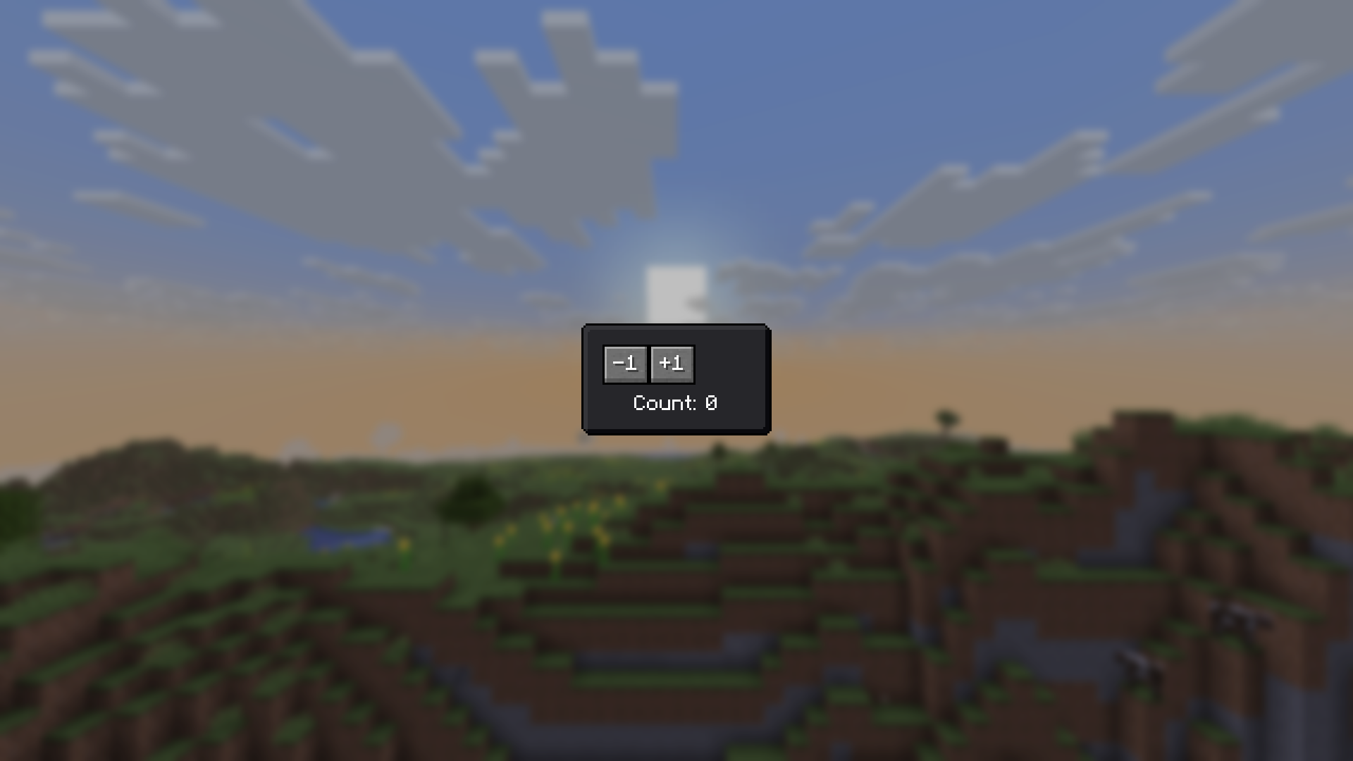 the result of running the first version of the shared counter widget