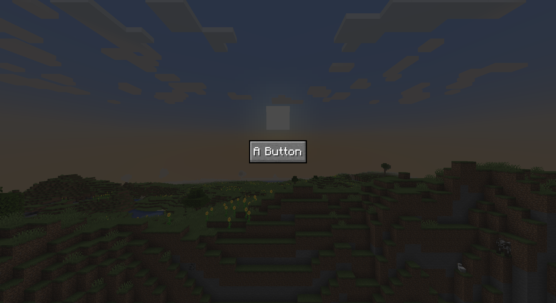 a screen with a centered button